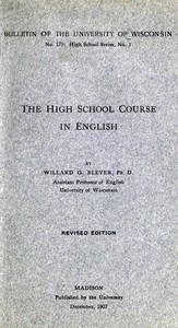 Cover of The high school course in English