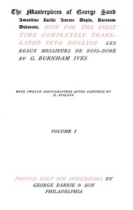 Cover of Les beaux messieurs de Bois-Doré Vol. 1 (of 2)