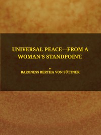 Cover of Universal peace—from a woman's standpoint