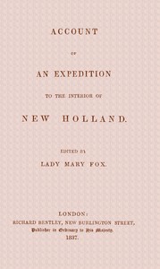 Cover of Account of an expedition to the interior of New Holland