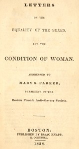 Cover of Letters on the equality of the sexes, and the condition of woman
