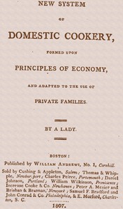 Cover of New system of domestic cookery, formed upon principles of economy, and adapted to the use of private families