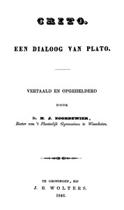 Cover of Crito: Een dialoog van Plato