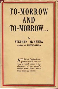Cover of To-morrow and to-morrow ... a novel