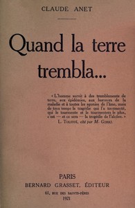 Cover of Quand la terre trembla