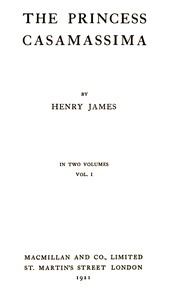 Cover of The Princess Casamassima (Volume 1 of 2)