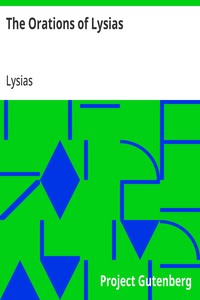 Cover of The Orations of Lysias