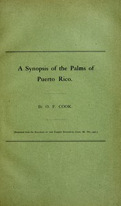 Cover of A synopsis of the palms of Puerto Rico