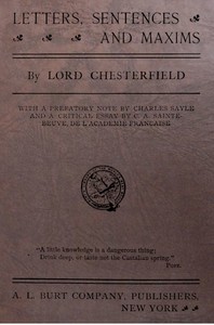 Cover of Letters, sentences and maxims