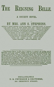 Cover of The reigning belle : $b A society novel