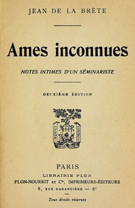 Cover of Ames inconnues : $b Notes intimes d'un séminariste