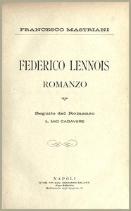 Cover of Federico Lennois : $b romanzo