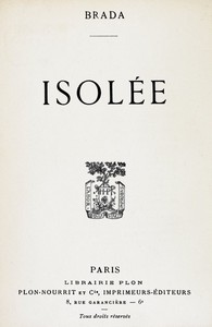 Cover of Isolée