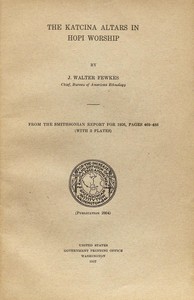 Cover of The Katcina altars in Hopi worship