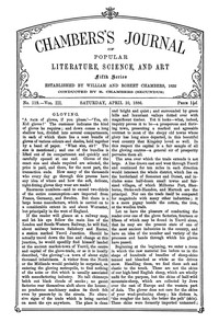 Cover of Chambers's journal of popular literature, science, and art, fifth series, no. 119, vol. III, April 4, 1886