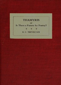 Cover of Thamyris : $b or, Is there a future for poetry?