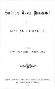 Cover of Scripture texts illustrated by general literature