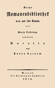 Cover of Natalie : $b Ein Beitrag zur Geschichte des weiblichen Herzens