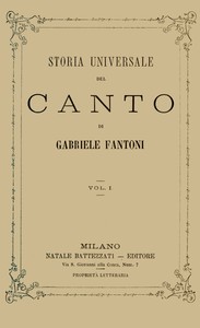 Cover of Storia universale del canto, Vol. 1 (of 2)