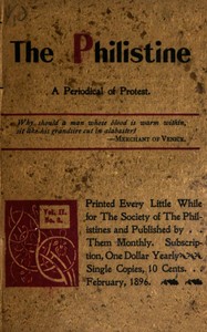 Cover of The Philistine : $b a periodical of protest (Vol. II, No. 3, February 1896)