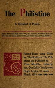 Cover of The Philistine : $b a periodical of protest (Vol. II, No. 4, March 1896)