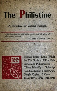Cover of The Philistine : $b a periodical for curious persons (Vol. II, No. 6, May 1896)