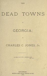 Cover of The dead towns of Georgia