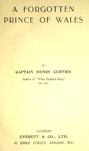Cover of A forgotten Prince of Wales