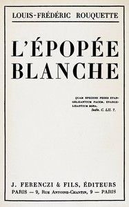 Cover of L'épopée blanche