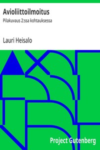 Cover of Avioliittoilmoitus : $b Pilakuvaus 2:ssa kohtauksessa