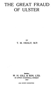 Cover of The great fraud of Ulster