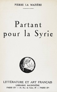 Cover of Partant pour la Syrie