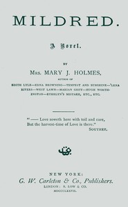 Cover of Mildred : $b A novel