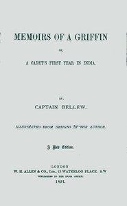 Cover of Memoirs of a griffin : $b Or, A cadet's first year in India