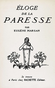 Cover of Éloge de la paresse
