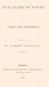 Cover of Five years of youth : $b or, sense and sentiment