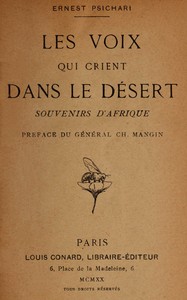 Cover of Les voix qui crient dans le désert : $b souvenirs d'Afrique