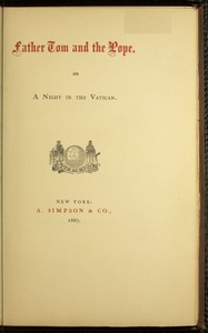 Cover of Father Tom and the Pope : $b Or, a night in the Vatican