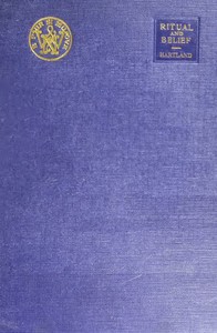 Cover of Ritual and belief : $b Studies in the history of religion