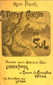Cover of A triste canção do sul (subsidios para a historia do fado)