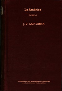 Cover of La América, Tomo I