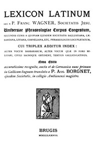Cover of Lexicon Latinum : $b Universae phraseologiae corpus congestum etc.