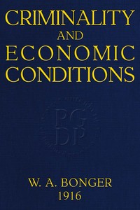 Cover of Criminality and economic conditions