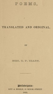 Cover of Poems, translated and original