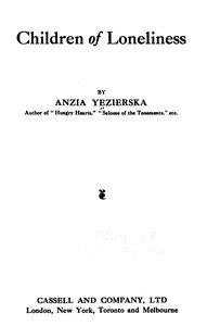 Cover of Children of loneliness