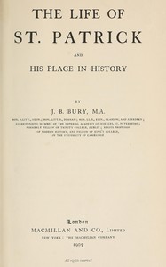 Cover of The life of St. Patrick and his place in history