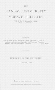 Cover of The Kansas University science bulletin, Vol. I, No. 7, September 1902