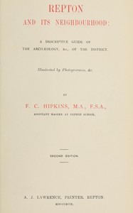 Cover of Repton and its neighbourhood : $b a descriptive guide of the archæology, &c. of the district