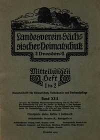 Cover of Landesverein Sächsischer Heimatschutz — Mitteilungen Band XIII, Heft 1-2 : $b Monatsschrift für Heimatschutz und Denkmalpflege