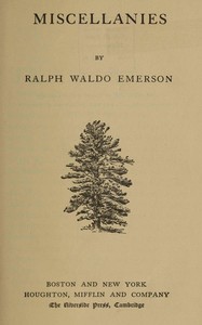 Cover of Miscellanies